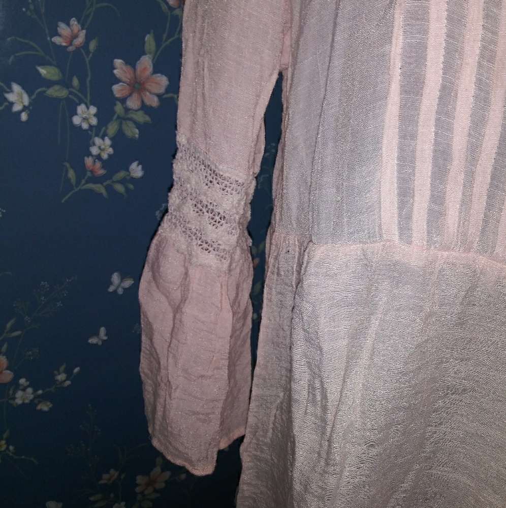 Palest peach thin cotton blouse